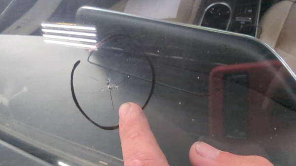 Additional windshield chip before repair